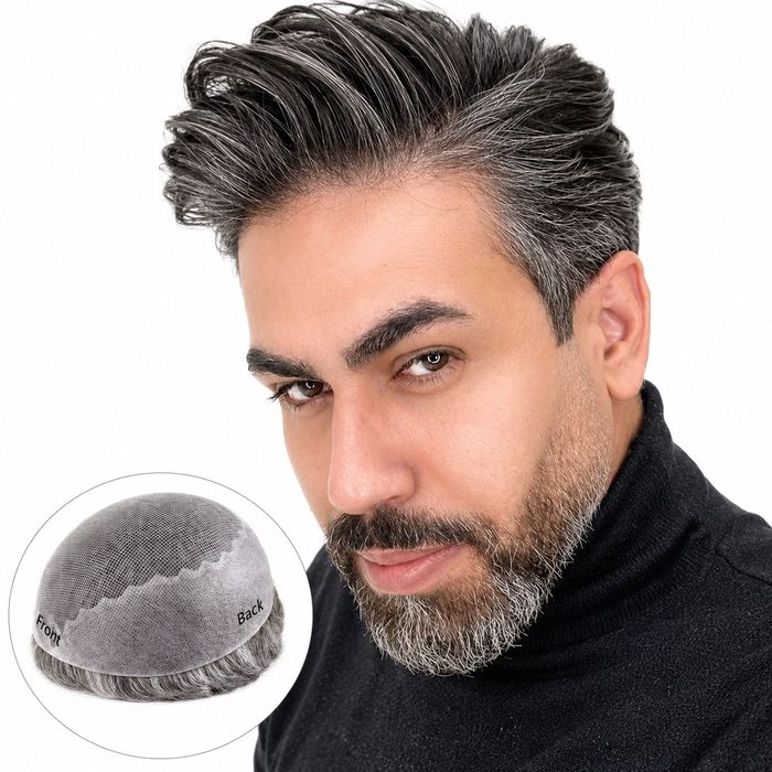 Salt and pepper hair patch